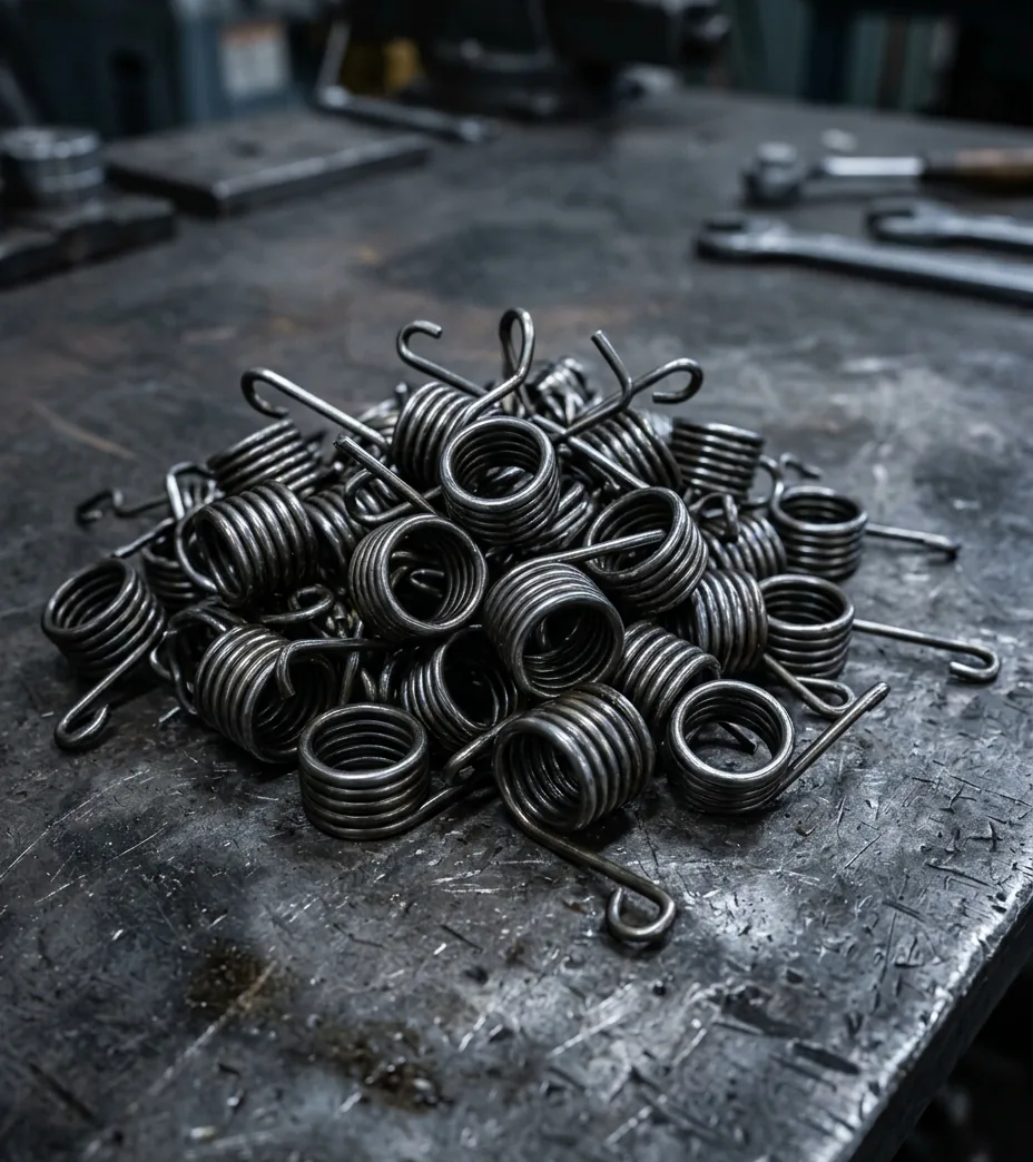 Torsion springs with bent legs